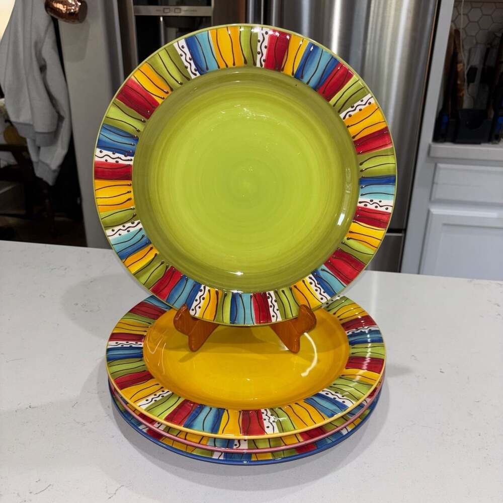 Gates Ware El Mirasol Collection Dinner Plates Set of 4 11.75”
